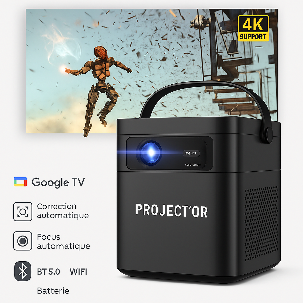 Projecteur vidéo portable Full HD 1080P - 3D