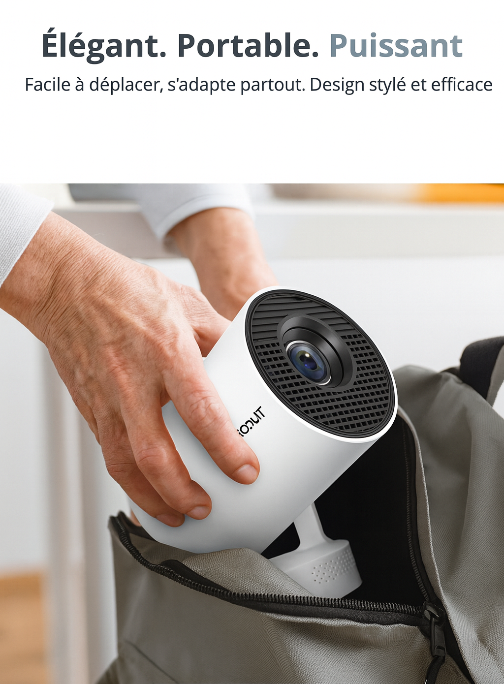 Mini Projecteur Portable HD 1080p  – WiFi, Bluetooth 5.4, Connexion HDMI/USB, Idéal Cinéma Maison et Extérieur