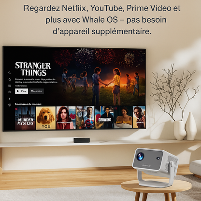 Vidéo Projecteur Android 13 TP350 – Full HD 1080p, 650 ANSI, Netflix Officiel, WiFi 6, Bluetooth 5.2, HDMI/USB – Auto Keystone