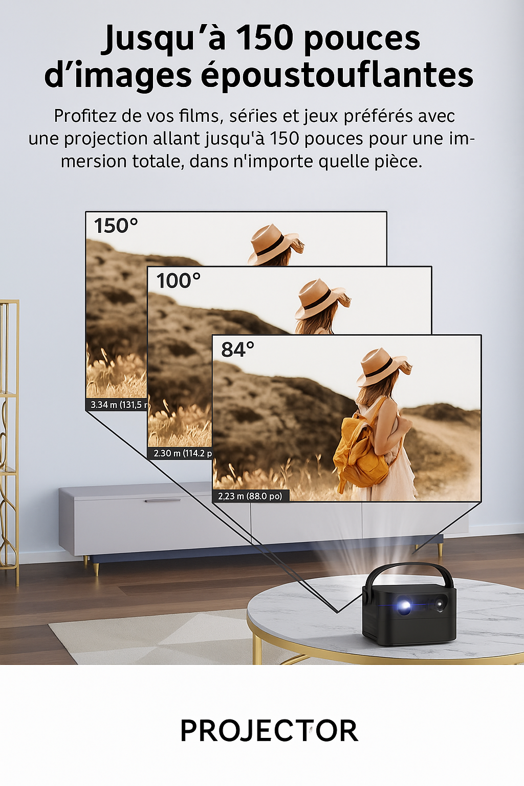 Projecteur vidéo portable Full HD 1080P - 3D