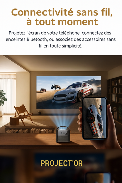 Projecteur vidéo portable Full HD 1080P - 3D