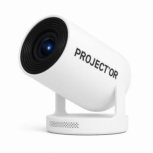 Mini Projecteur Portable HD 1080p  – WiFi, Bluetooth 5.4, Connexion HDMI/USB, Idéal Cinéma Maison et Extérieur